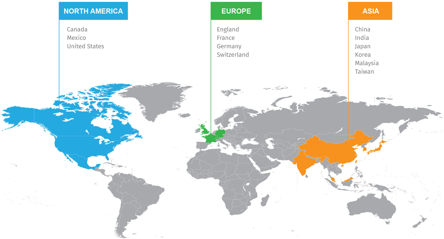 Semtech Worldwide Locations Map