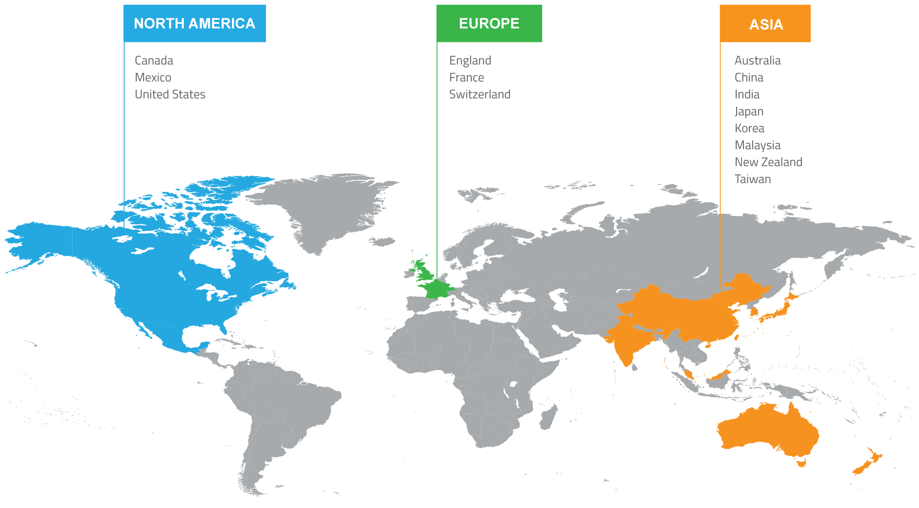 Semtech Worldwide Locations Map