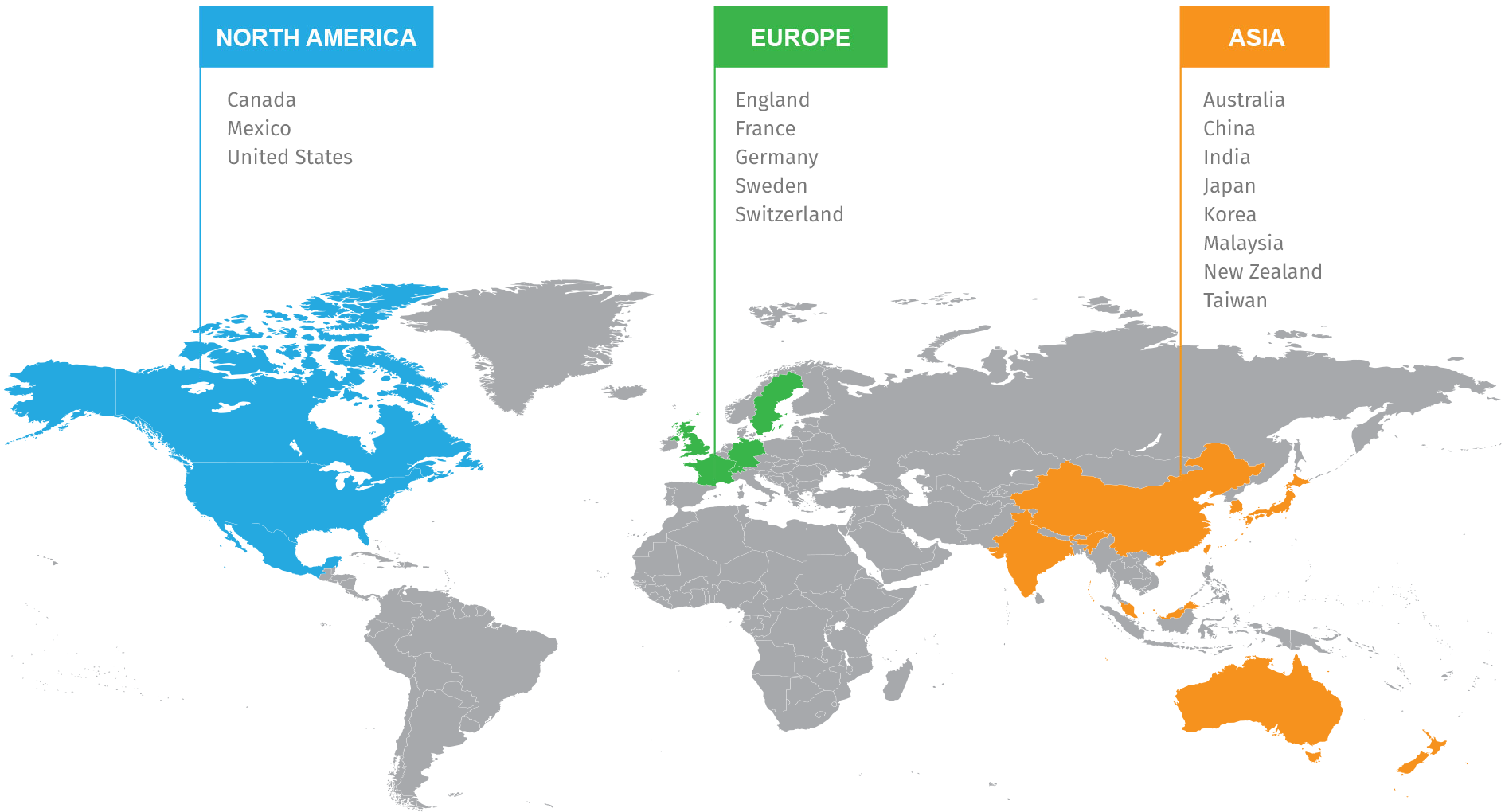 Semtech Worldwide Locations Map