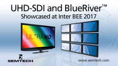 Semtech Demonstrates Award-Winning Broadcast Video Platform and BlueRiverTM AV-over-IP Products at Inter BEE 2017