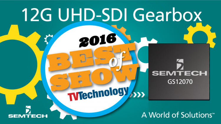 Semtech UHD-SDI Gearbox Wins NewBay Best of Show Award from TV Technology