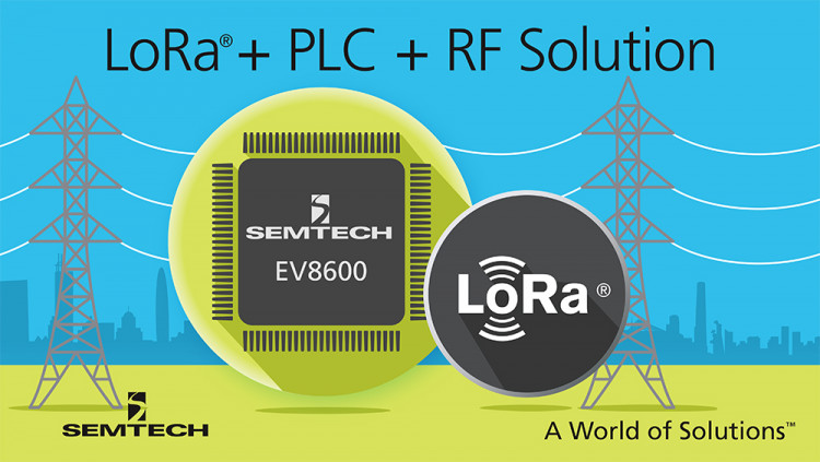 Semtech Announces the Industry’s First Single Chip Hybrid PLC and LoRa® Wireless Platform for Smart Grid, Smart Metering and IoT Applications
The EV8600 PLC+RF+LoRa Platform enables dual Phy AMI Networks with wireless capability