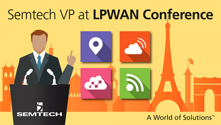 Vice President of Semtech’s Wireless and Sensing Product Group to Address LPWAN Conference 2016 in Paris
Jaap Groot to discuss Semtech’s LoRaWAN™ technology platform and initiatives that support the Internet of Things