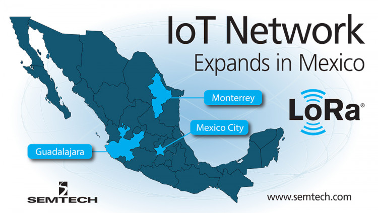 Semtech’s LoRa Technology Featured in Nationwide IoT Network Roll-Out in Mexico
LORIOT and Tangerine Electronics to implement LoRaWAN™ networks in three major cities in Mexico