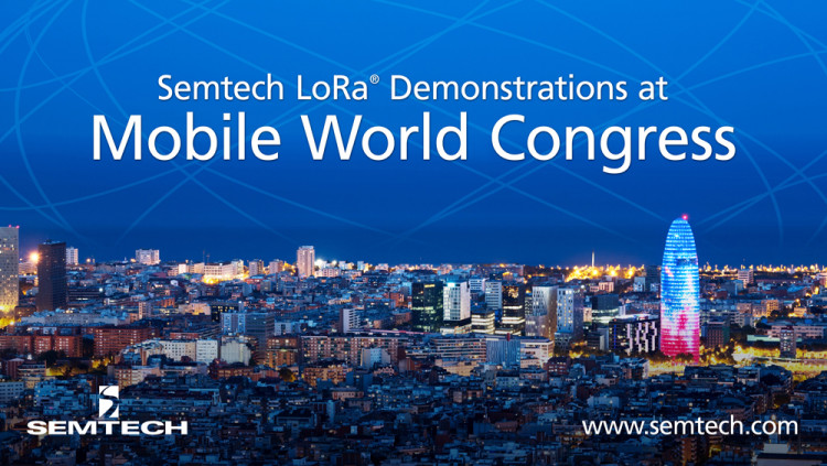 Semtech to Exhibit LoRa-Enabled IoT Applications at MWC Barcelona
Displayed in the LoRa Alliance™ IoT Pavilion, LoRa Technology transforms multiple verticals with IoT demonstrations