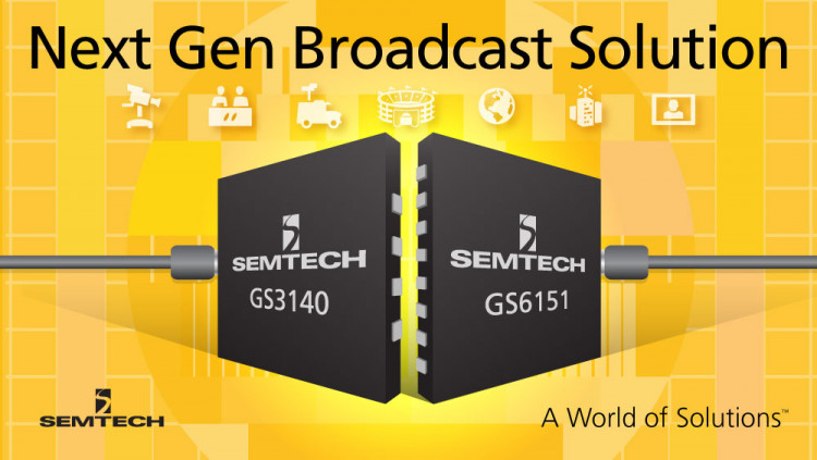 Semtech’s SDI Cable Equalizer and Reclocker Products Adopted by Nevion for Next Generation Media Converter
Nevion utilizes Semtech’s advanced ultra-low power SDI cable equalizer and reclocker for its UMC-EOOE-4-SFP Universal Media Converter