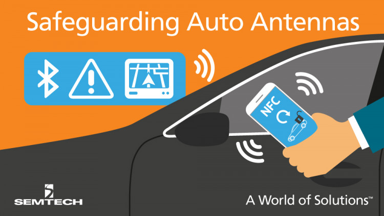 Semtech Introduces the RClamp®2431TQ Ultra-Low Capacitance 24V TVS Device for Safeguarding Automotive Antennas
The RClamp2431TQ, engineered to protect high bandwidth car antennas from dangerous ESD transients, expands Semtech’s AEC-Q100 protection plat