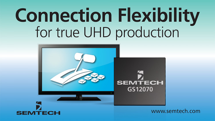 Semtech and Ross Video Bring True UHD Production into the Mainstream
Carbonite Black Plus 12G Switcher delivers superior performance and flexibility for emerging UHDTV video applications