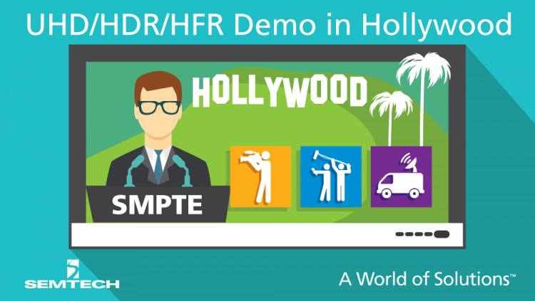 Semtech Analyzes SDI for Next-Generation Media Streaming at SMPTE Annual Technical Conference
Broadcast and datacom products for ultra-high definition and high dynamic range media streaming demonstrated in booth 411