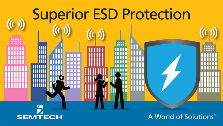 Semtech’s New μClamp® 3381P Provides Superior Protection from ESD and Electrical Overstress in Industrial and Consumer Data Interfaces
The 3.3V, surge rated μClamp3381P expands the MicroClamp platform providing protection for electronic devices from