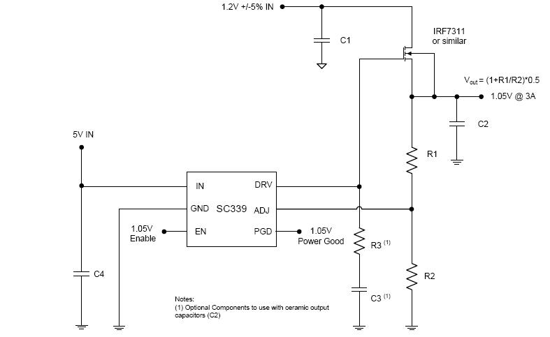 SC339 | Ultra Low Output Voltage Linear FET Controller | Semtech