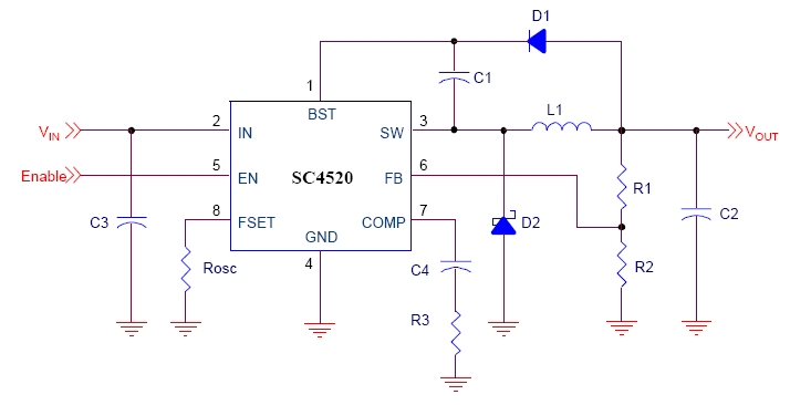SC4520 | 3A Step-Down Switching Regulator | Semtech